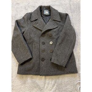 I. Spiewak & Sons Winter Jacket Men's Large Wool Blend Gray Double Breasted coat